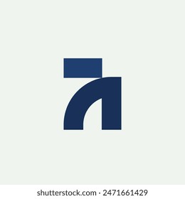 Logo arrow up unique design with blank background