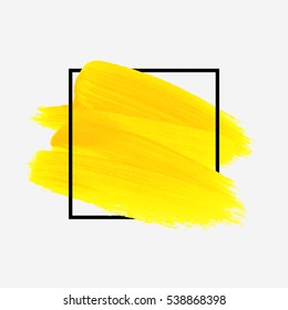 Logo art abstract brush painted watercolor background isolated vector illustration.  Acrylic stroke backdrop.