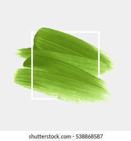 Logo art abstract brush painted watercolor background isolated vector illustration.  Acrylic stroke backdrop.