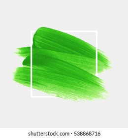 Logo art abstract brush painted watercolor background isolated vector illustration.  Acrylic stroke backdrop.