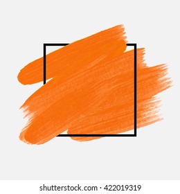 Logo art brush paint background vector. Original grunge brush art paint abstract texture background design acrylic stroke vector illustration. Perfect watercolor design for headline, logo and banner.