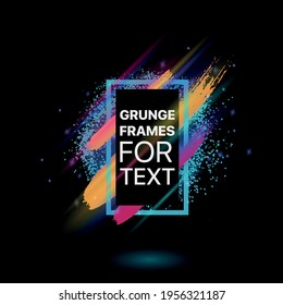 Logo art brush paint vector. Original grunge brush art paint abstract texture background design acrylic stroke poster vector illustration. Perfect watercolor design for headline, logo and banner.