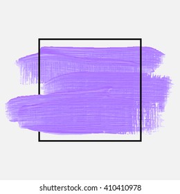 Logo art brush paint vector. Original grunge brush art paint abstract texture background design acrylic stroke poster vector illustration. Perfect watercolor design for headline, logo and banner.