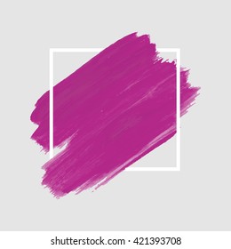 Logo art brush paint vector. Original grunge brush art paint abstract texture background design acrylic stroke poster vector illustration. Perfect watercolor design for headline, logo and banner.
