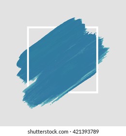 Logo art brush paint vector. Original grunge brush art paint abstract texture background design acrylic stroke poster vector illustration. Perfect watercolor design for headline, logo and banner.
