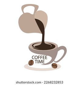 logo art coffee time the best