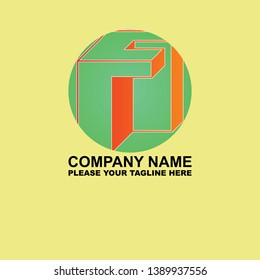 logo art graphic abstract initial f 24