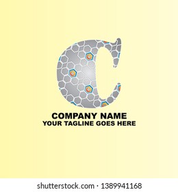 logo art graphic abstract initial c 15
