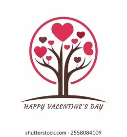 A valentine’s logo art illustration 