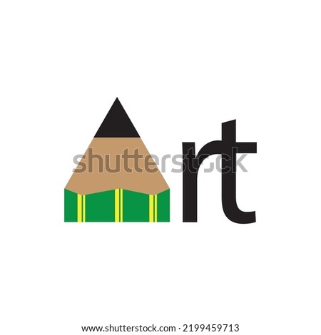 logo for art lovers drawing vector logo icon