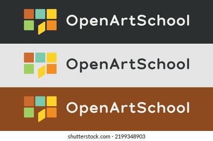 Logo for art school. Modern logotype.