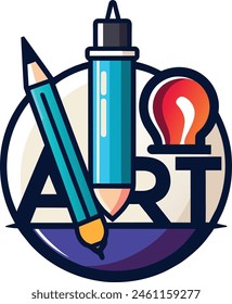 A logo for art supplies vector artwork illustration