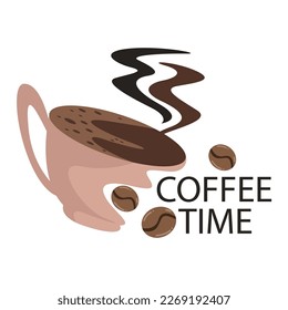 logo art tree coffee time