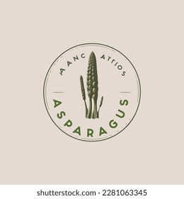 logo for asparagus farm, vector minimalistic and modern