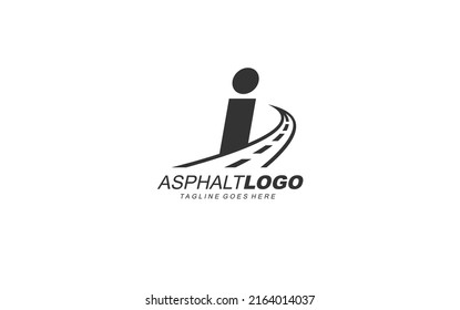 Logo de asfalto para identidad. ilustración vectorial de plantilla de construcción para su marca.