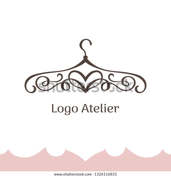 Logo Atelier Wedding Boutique Womens Dress Stock Vector Royalty