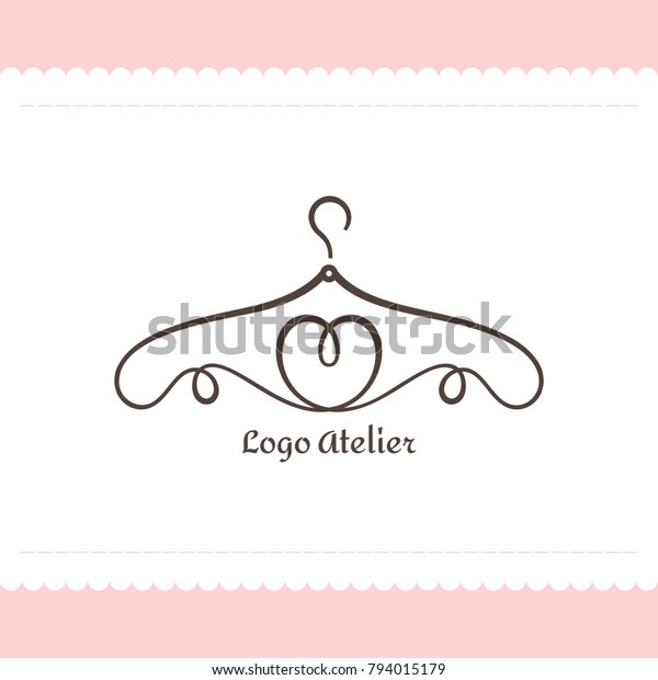 Logo Atelier Wedding Boutique Womens Clothing Stock Vector