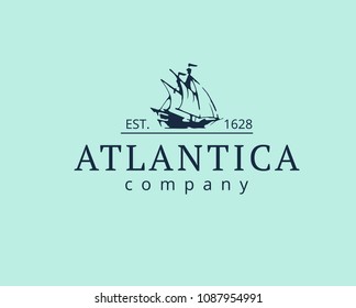 Logo of the Atlantic. Vector illustration