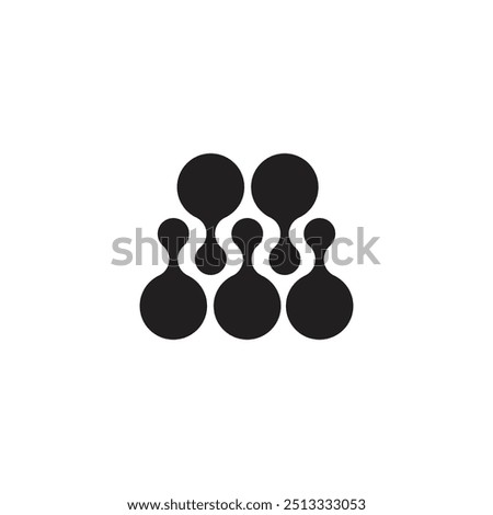 Logo atom , particel or neutron unique design with blank background