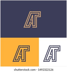 Logo AT,T, TA,A design template. Logo modern for your business