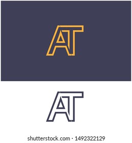 Logo AT,T, TA,A design template. Logo modern for your business