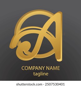 logo, attractive gold colored, elegant,