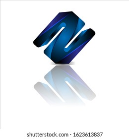 logo in an attractive and modern combination of blue. logo with the letter z which can be replaced with the letter s. This logo is for a company and a business.