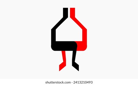 The logo is attractive with a shape that depicts freedom with abstract art, Icon design template, sign of success, symbol of moving forward together. Brand identity
