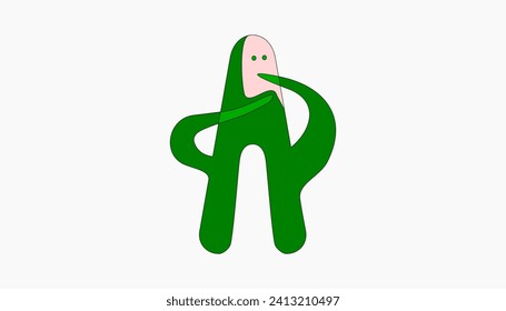 El logo es atractivo con una forma que representa la libertad con el arte abstracto, la plantilla de diseño de iconos, signo de éxito, símbolo de avance juntos. Identidad de marca
