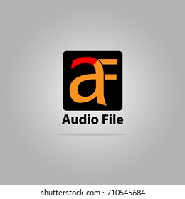 Logo For Audio File with letter AF