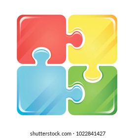 Logo of autism. Bright vectorial emblem/