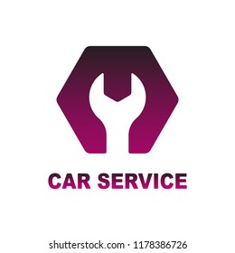 Logo for auto, car, repair service. Vector illustration.