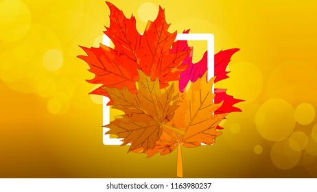 logo with autumn leaves