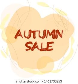 Logo "AUTUMN SALE". Simple logo in vector graphics. Can be used as a sticker for the store or an icon for the site.
