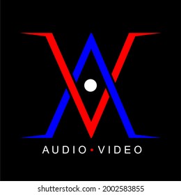 LOGO AV DESIGN VEKTOR FÜR UNTERNEHMENSPRODUKT ODER -MARKEN