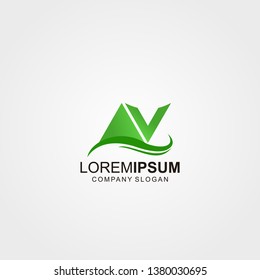 Logo AV landscaping - Vector