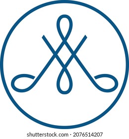 logo av mono line elegant luxury