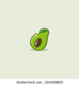  Logo Avocado Green Illustratioon Design