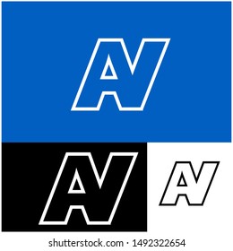 Logo AV,V, VA,A design template. Logo modern for your business