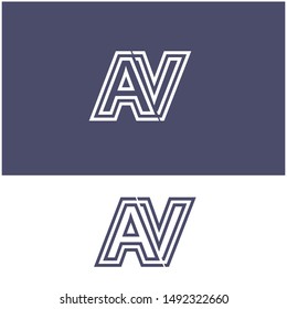 Logo AV,V, VA,A design template. Logo modern for your business