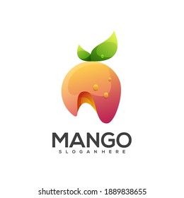 Logo Fantastisch Mango bunter Farbverlauf-Vektordesign