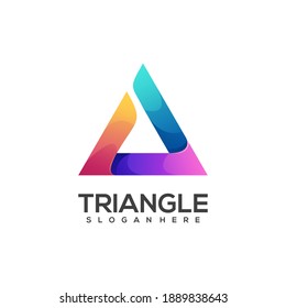 Logo Awesome Triangle colorful Gradient Vector Design