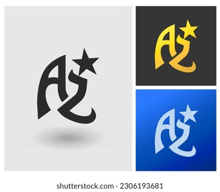 Logo AZ Letter shape monogram style for company