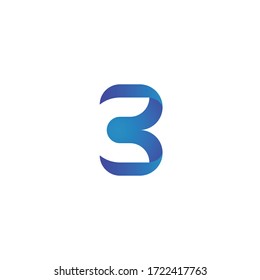 Logo B and C in blue color. Vector design logo template.