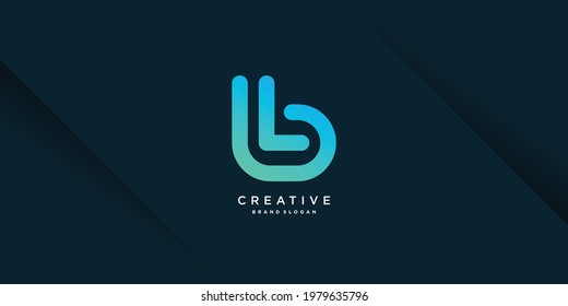 Logo B with creative unique concept for company, person, technology, vector part 9