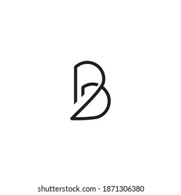 logo b d marca abstracta de lujo simple