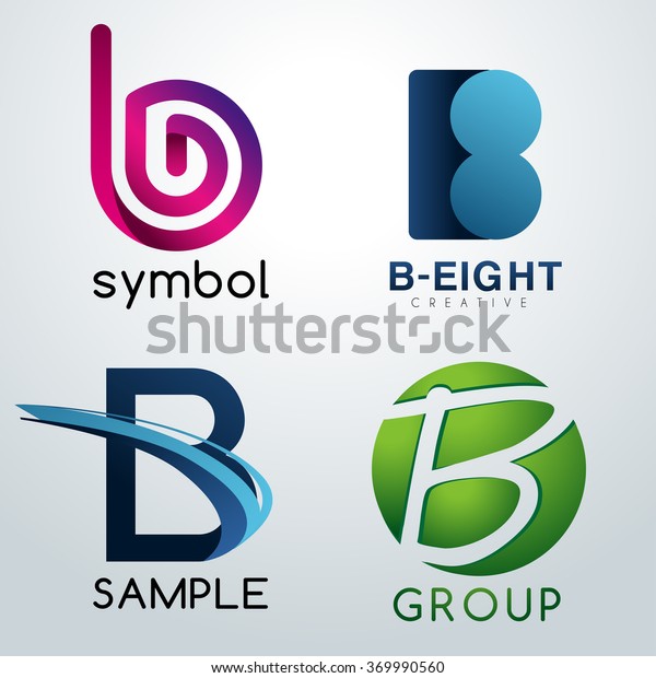 Logo B Design Corporate Identity Logo Stock Vector (Royalty Free ...