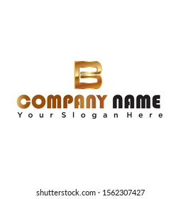 logo B in gold With Simple And Elegant Designs