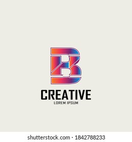 logo b with a gradient, modern and sophisticated b logo, letter b logo