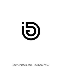 Logotipo b inicial de la comercialización de la tecnología de gestión digital para empresas